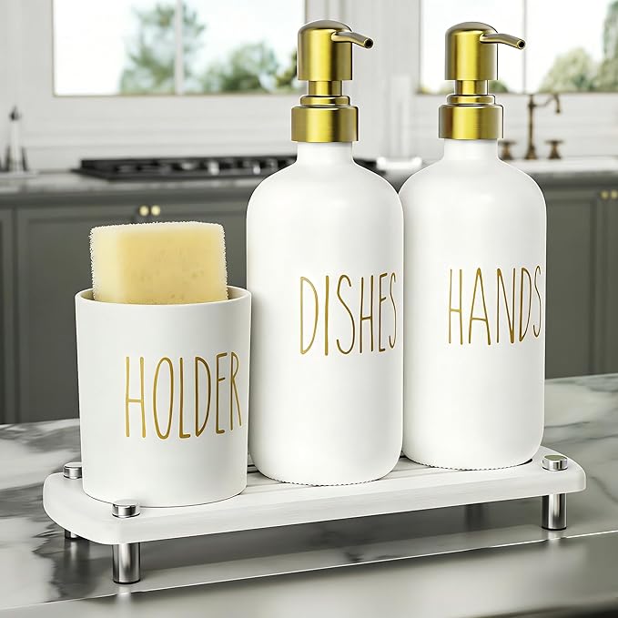 Cisily Kitchen Soap Dispenser Set Comes by CISILYHOMELIFE