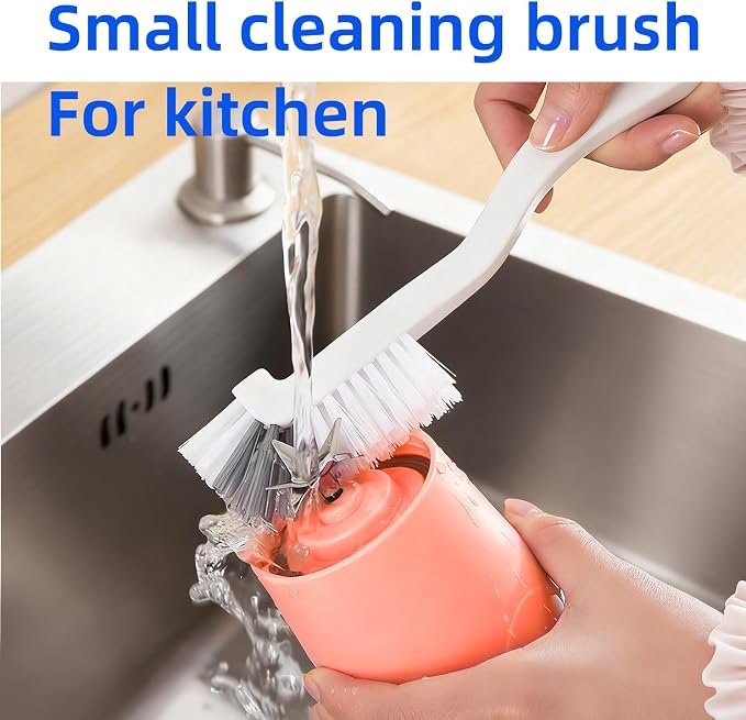 Dish Scrub Brushes with Handle for Kitchen，Small Cleaning Brush for Cup，Kitchen - Image 2