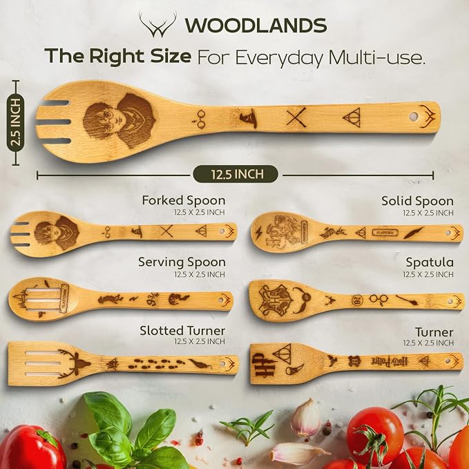 Harry Gifts for All Potter Fans Wooden Spoons for Cooking - Image 3