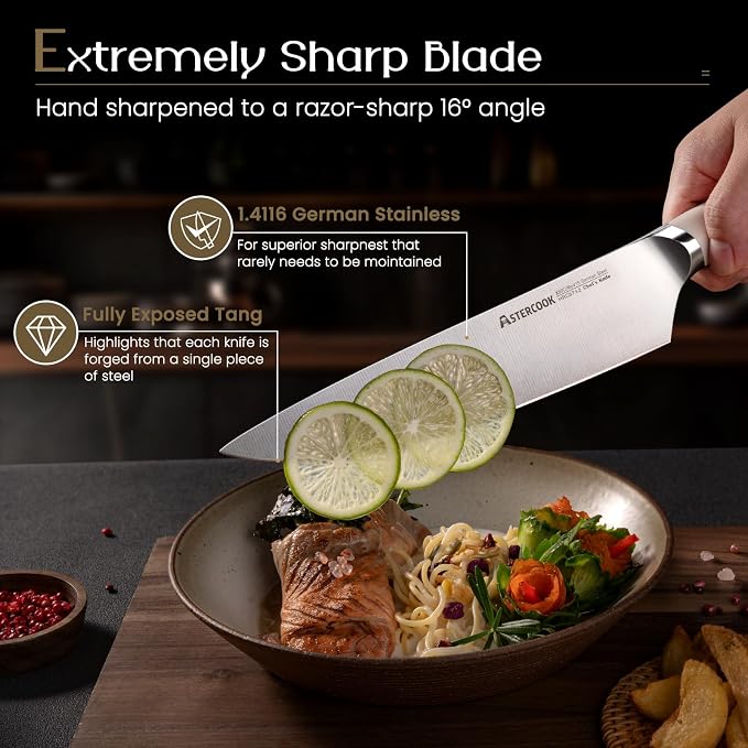 Knife Set, Astercook Kitchen Knife Set - Image 4