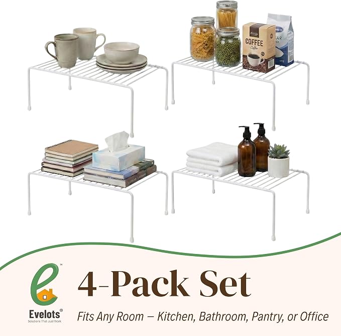 Evelots Kitchen Cabinet Wire Shelf Organizer/Rack - Image 7