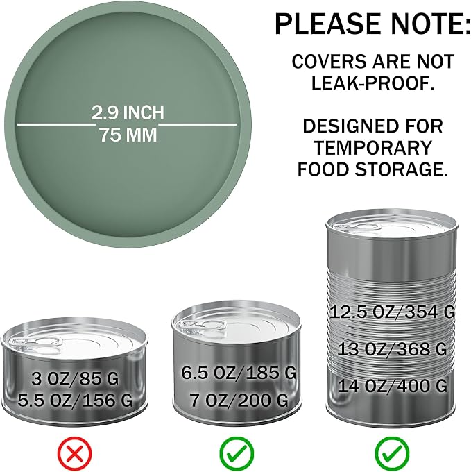 OHMO 2 Pack Pet Food Can Lids, BPA Free Silicone Covers - Image 2