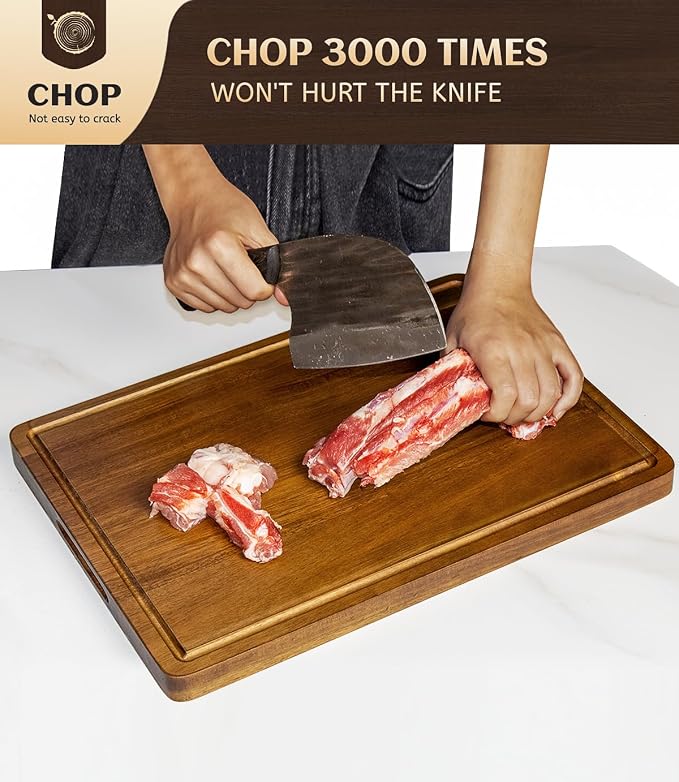 Large Acacia Wood Cutting Board - Image 6