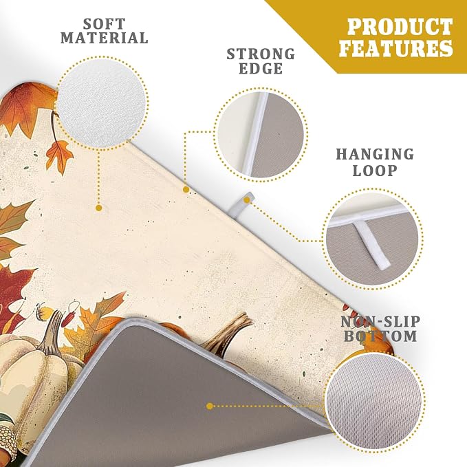 Happy Thanksgiving Day Harvest Dish Drying Mat - Image 4