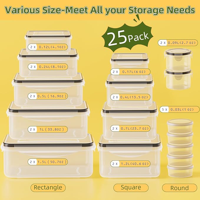 50 PCS Food Storage Containers - Image 2