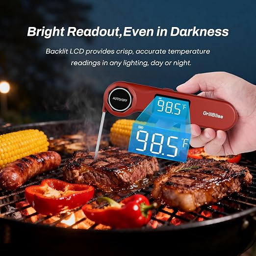 Instant Read Meat Thermometer, GrillBliss USB-C Rechargeable Digital Food - Image 6