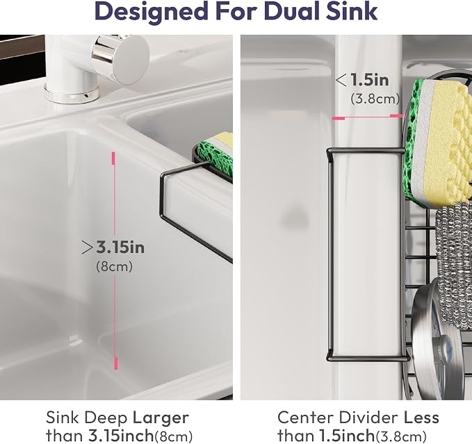 SWTYMIKI Sponge Holder for Kitchen Sink - Image 2