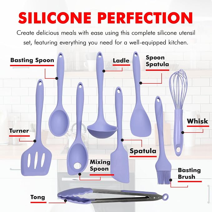 Chef Craft - Premium Silicone Kitchen Tools and Utensils Set, Non-Scratch - Image 4