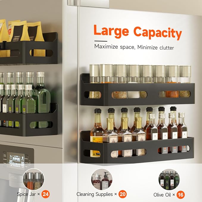 Sevenblue 6 Pack Strong Magnetic Spice Rack - Image 4