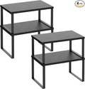 Kitchen Cabinet Organizer Shelf Set of 4, Sturdy Kitchen Counter Shelves by SelefrecosStorage