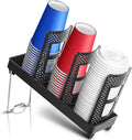 Paper Cup and Lid Holder, Disposable Coffee Cup Dispenser, 3-Slot Upright Paper by Wymulot