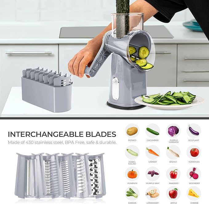 SUSTEAS Rotary Cheese Grater - Image 5