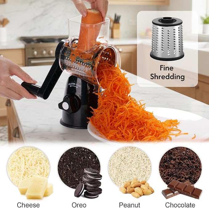 Rotary Cheese Grater 3-in-1 and Shredder - Image 6