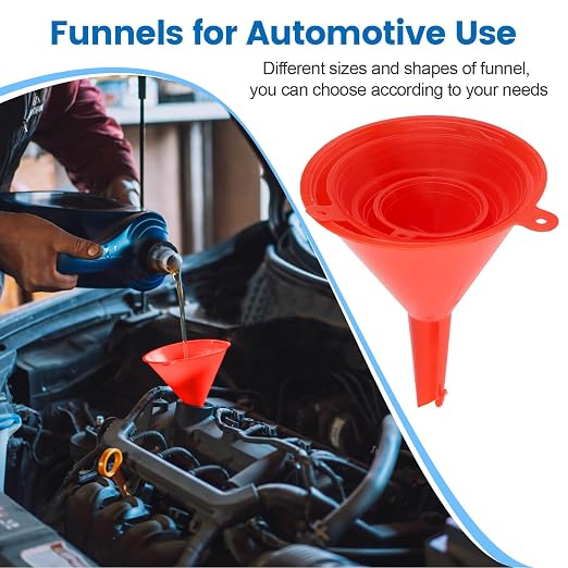 6 Pcs Automotive Funnels Set, Plastic Fuel Funnels - Image 4