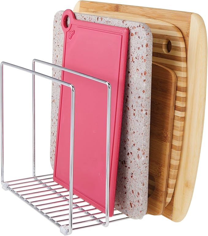 mDesign 3 Slot Tray and Pan Rack — Metal Wire Rack - Image 5