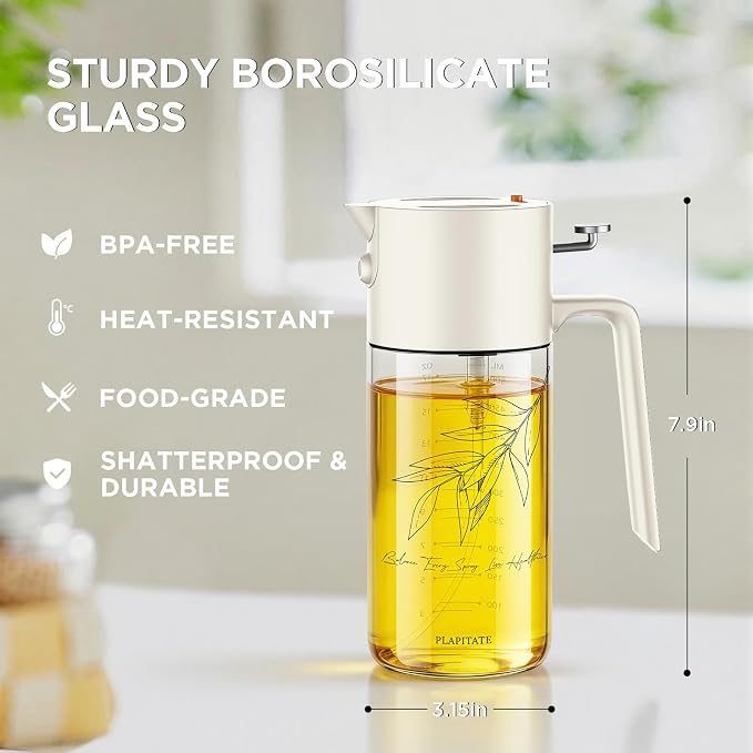 PLAPITATE 2Pcs 17oz Premium Olive Oil Sprayer - Image 8