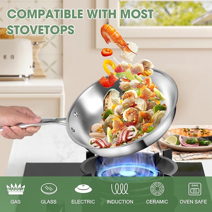 3 Ply Stainless Steel 11-Piece Cookware Set - Image 7