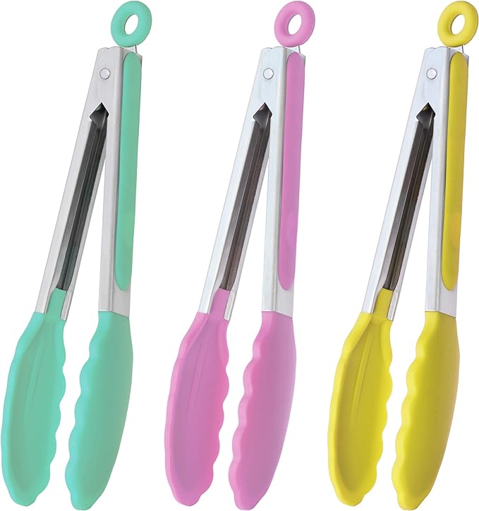 HINMAY Stainless Steel Kitchen Cooking Tongs by HINMAY