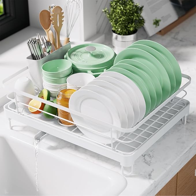 Kitsure Dish Drying Rack for Kitchen Counter, Stainless Steel Sink Organization by Kitsure