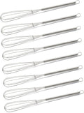 Mini Whisks 7 inch 8Pcs Stainless Whisk, Hand Egg Mixer for Flour Cake