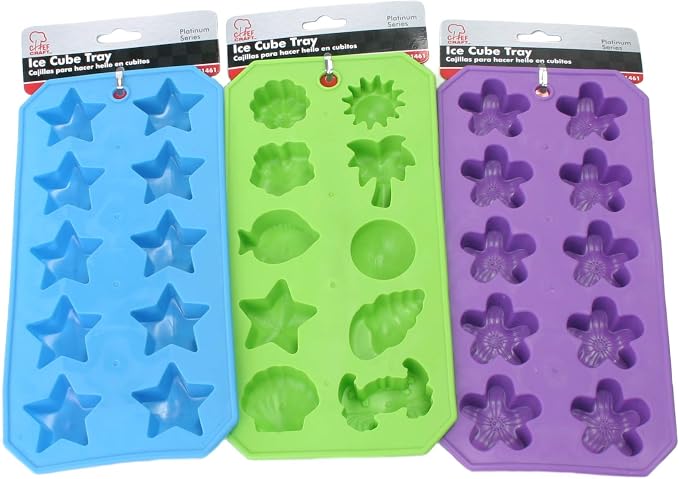 Chef Craft Select Shapes Ice Cube Tray, 8.75 inch, Color/Shapes May Vary - Image 2