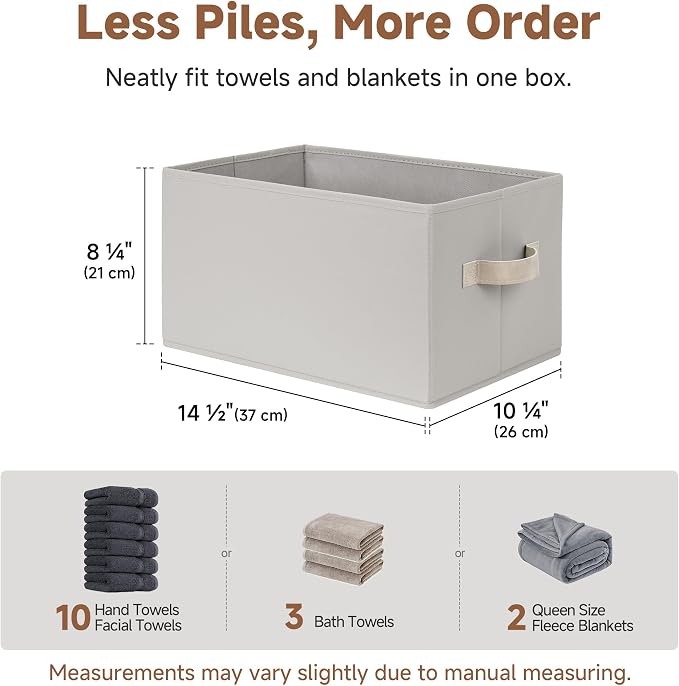 StorageWorks Storage Baskets for Shelves, Fabric Storage Bins, Closet - Image 3