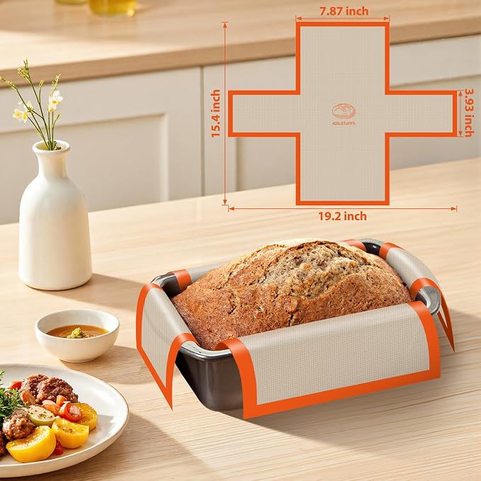 Silicone Baking Mat Set of 5, Nonstick Reusable Pastry Mat, Silicone Bread - Image 6