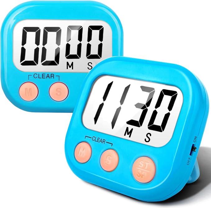 2 Pack Kitchen Timers Loud Ring Digital Timers by AOUCE