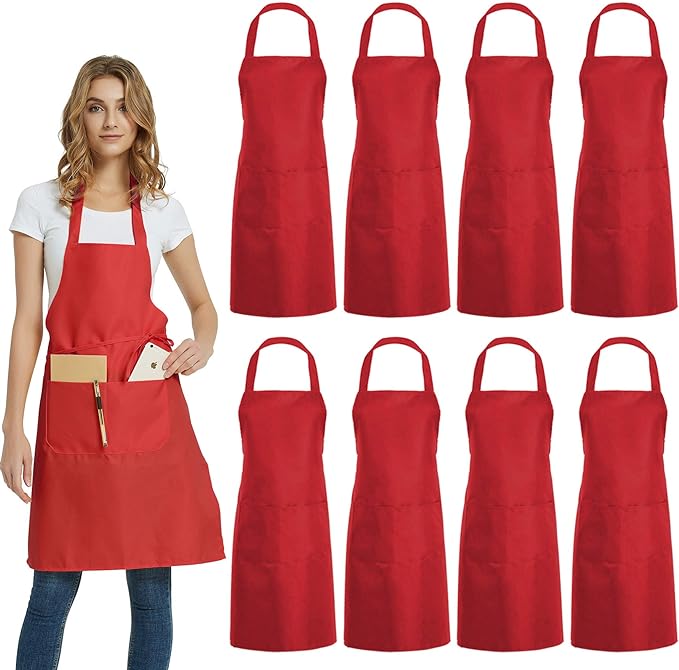 DUSKCOVE 8 Pack Bib Aprons Bulk by DUSKCOVE