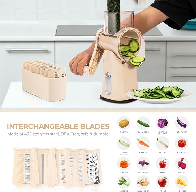 SUSTEAS Rotary Cheese Grater - Image 3