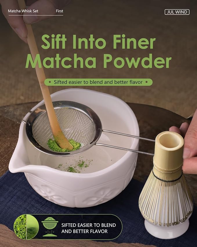 Matcha Whisk Set, Ceramic Matcha Bowl - Image 4