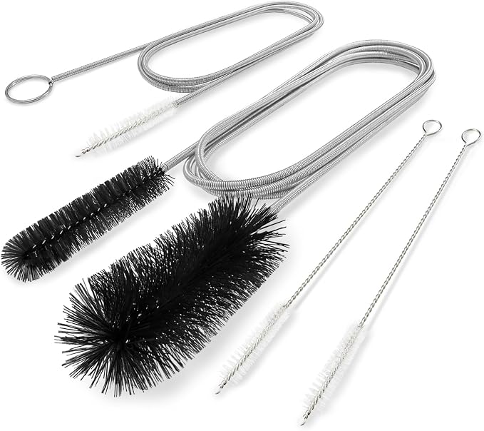 Flexible Drain Brush, 66 Inch Long Double Ended Hose Pipe Cleaners and 58 Inch by Bozenu