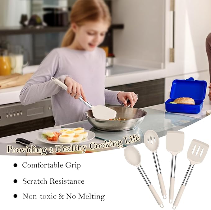 TeamFar Kitchen Utensils, for Frying Mixing Draining Turning, Healthy & - Image 5