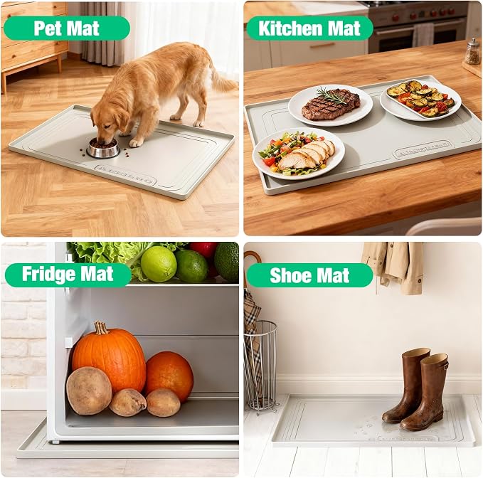 Aisslro Under Sink Mat 22" X 19", Waterproof Silicone Cabinet Organizer - Image 9