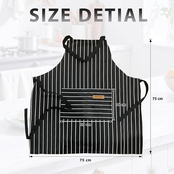 VALOME 2 Pack Kitchen Aprons, Apron - Image 2