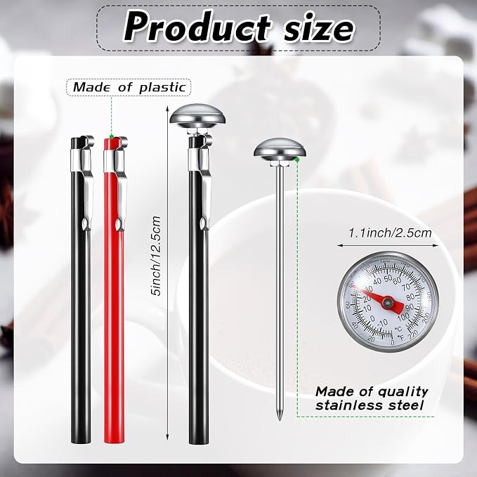 Xuhal 6 Pcs Stainless Steel Kitchen Thermometer - Image 3