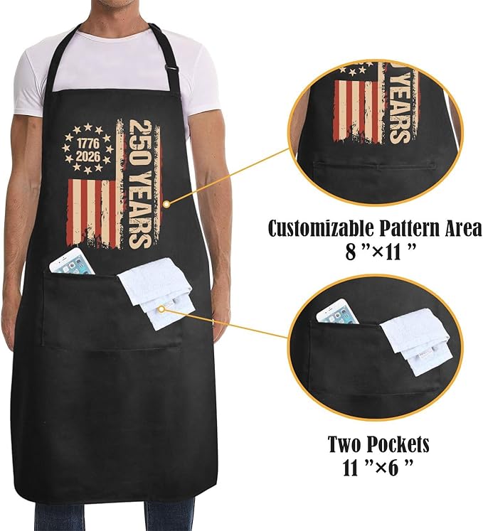 Us 250 Years Of Freedoms Apron - Image 4