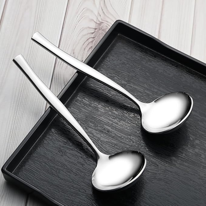 Small Stainless Steel Gravy Soup Ladles, Gravy Ladle Spoon, 8 Pieces - Image 4