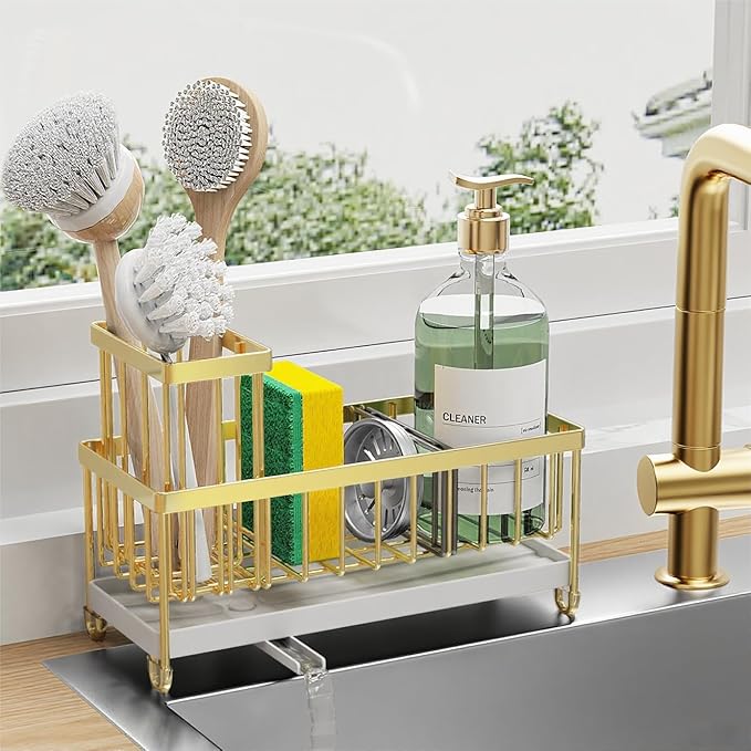 Cisily Sponge Holder for Kitchen Sink, Sink Caddy Organizer by CISILYHOMELIFE