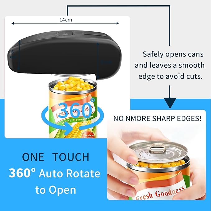 Electric Can Opener with LED Display, USB Rechargeable Electric Can Opener - Image 4