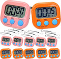 2 Pack Small Digital Kitchen Timer Magnetic Back and On/Off, Classroom Timers by Soseelnee