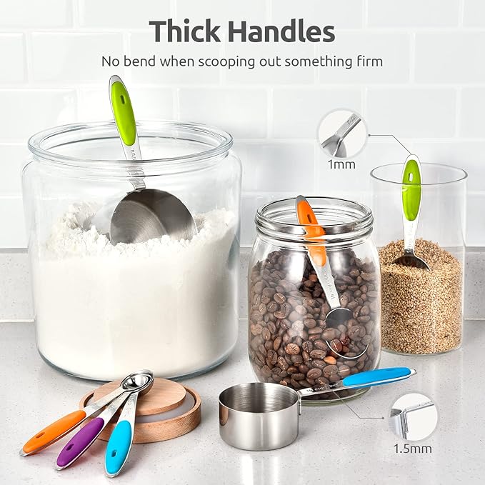 Measuring Cups : U-Taste 18/8 Stainless Steel Measuring Cups and Spoons Set of - Image 5