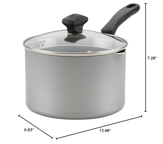 Farberware Cookstart DiamondMax Nonstick Straining Saucepan, Dishwasher Safe - Image 7