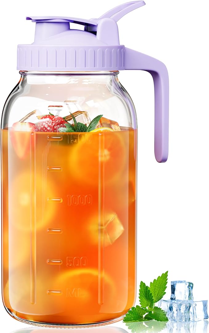64oz Glass Mason Jar Pitcher by VA1KENE