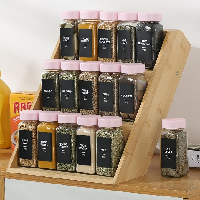 48 Glass Spice Jars with Labels, Spice Jar Set, 4oz Seasoning Containers - Image 4