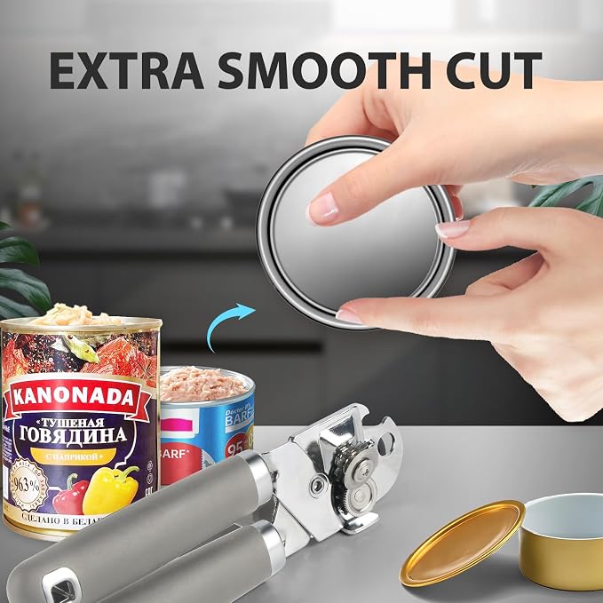 Safring Can Opener Manual, Heavy Duty Handheld Strong Can Opener - Image 7