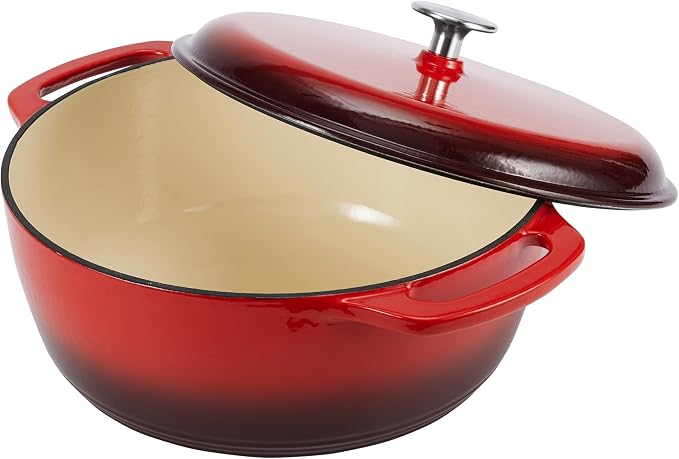 Amazon Basics Enameled Cast Iron Dutch Oven Pot - Image 2