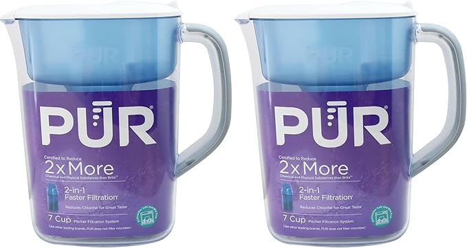 PUR 7-Cup Water Filter Pitcher, Great-Tasting Water, Dishwasher Safe, Faster by PUR