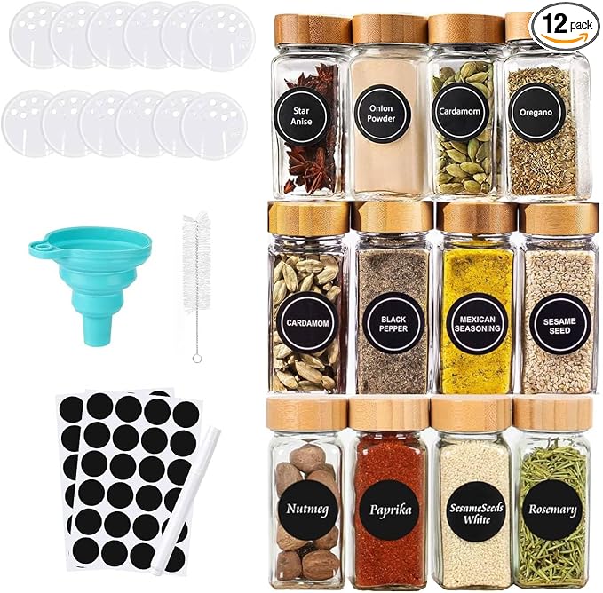 Glass Spice Jars with Label by Unknown