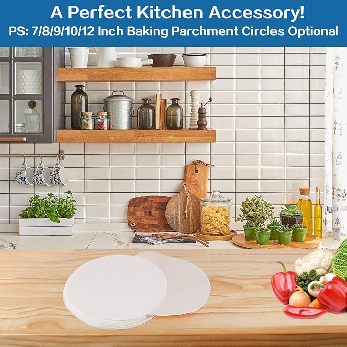 Baking Parchment Circles, 12 Inch Non Stick Baking Parchment Paper - Image 7